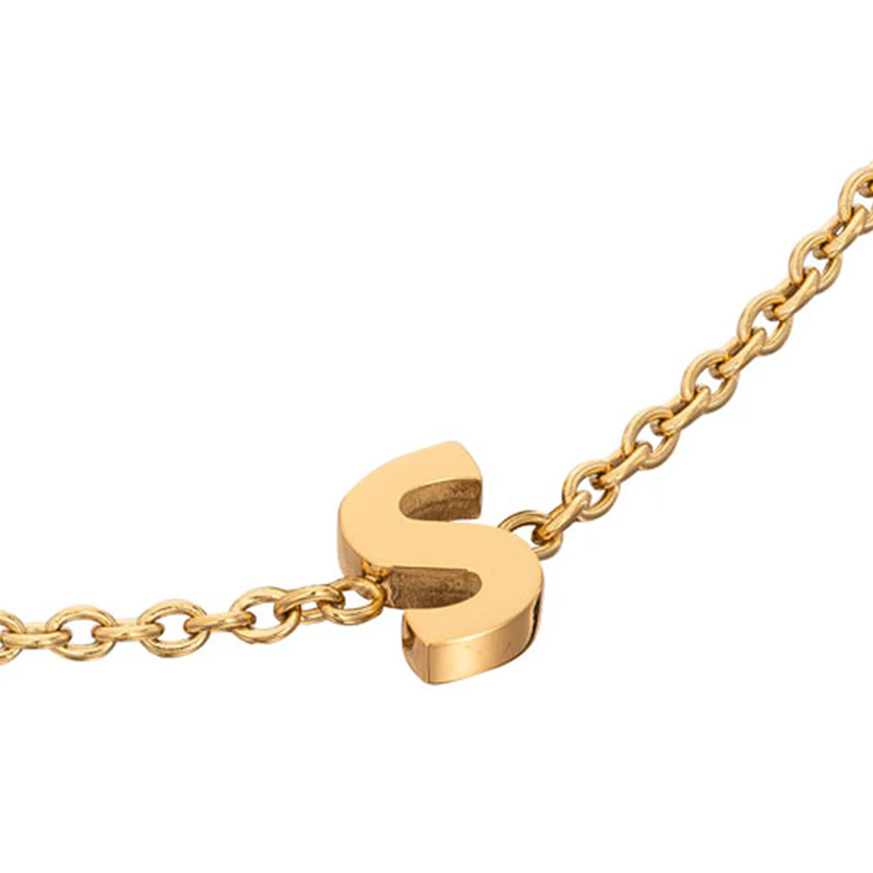 Birthstone & Made Mine Letter Bracelet (Gold) - Image 14