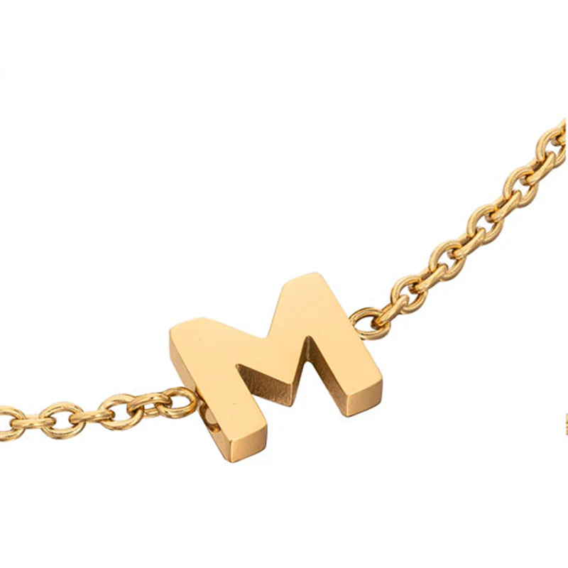 Birthstone & Made Mine Letter Bracelet (Gold) - Image 20