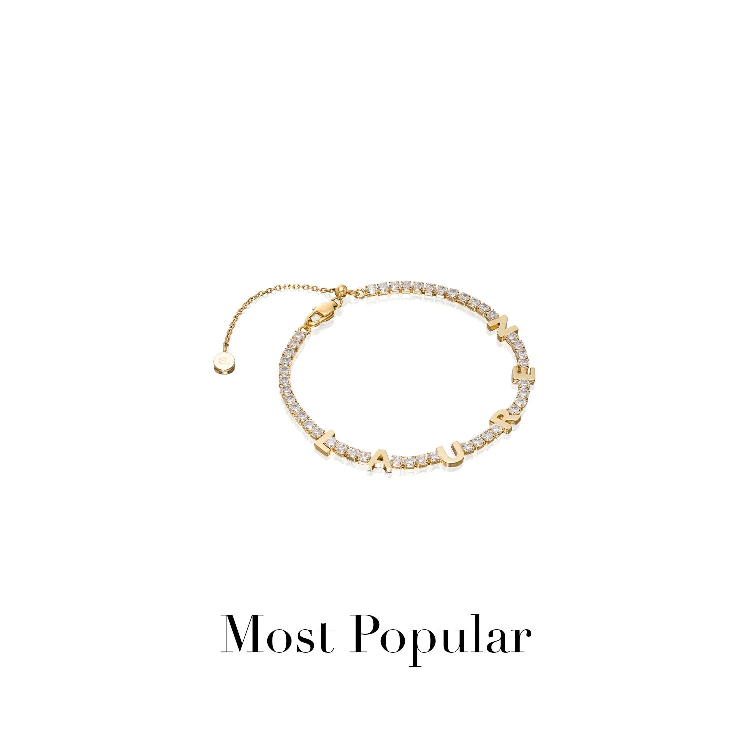 Custom Name Tennis Bracelet (Gold) - Image 10