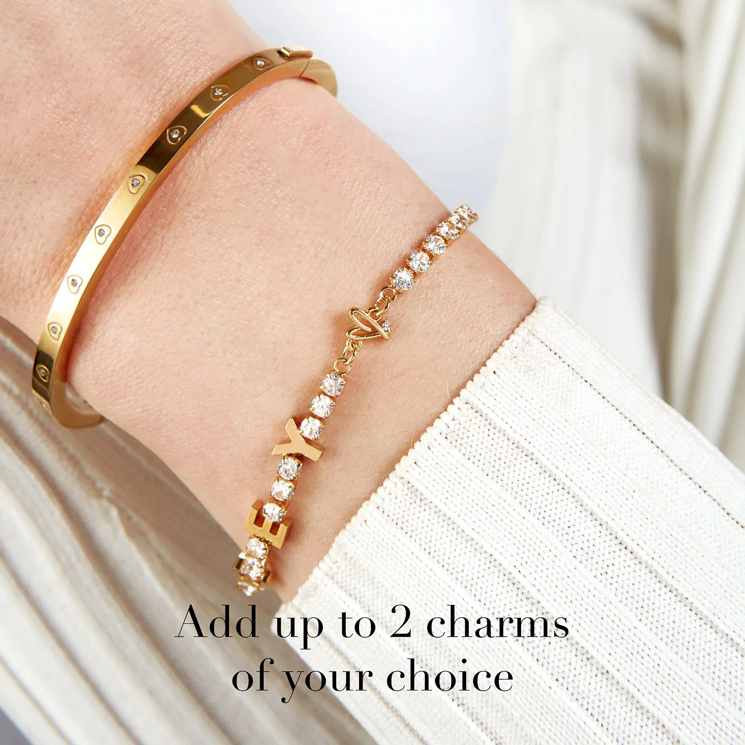 Custom Name Tennis Bracelet (Gold) - Image 5