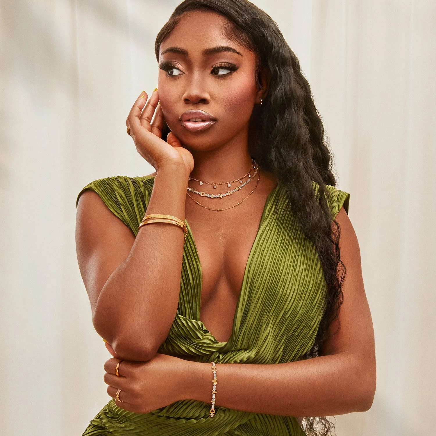 Custom Name Tennis Necklace (Gold) - Image 3