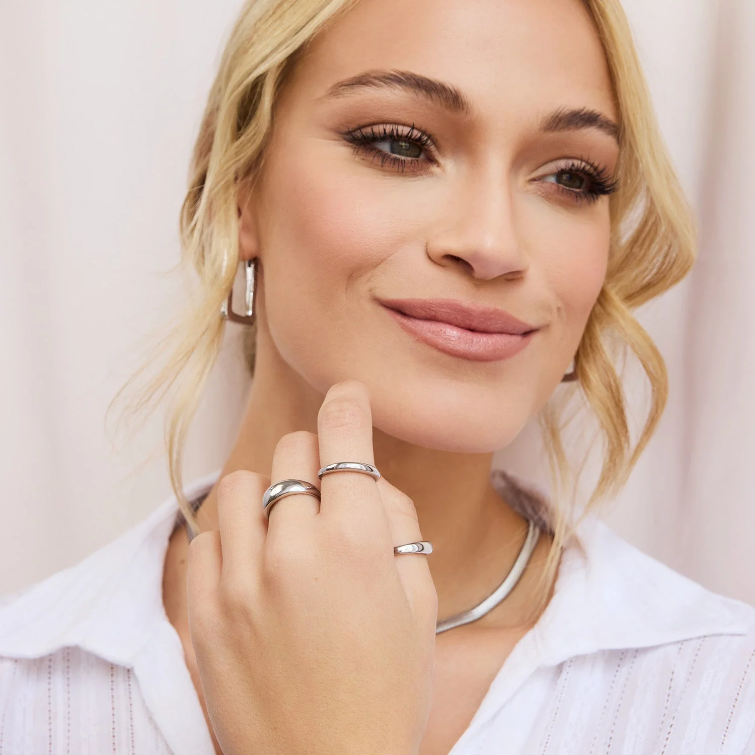 Domed Ring Stack (Silver) - Image 3