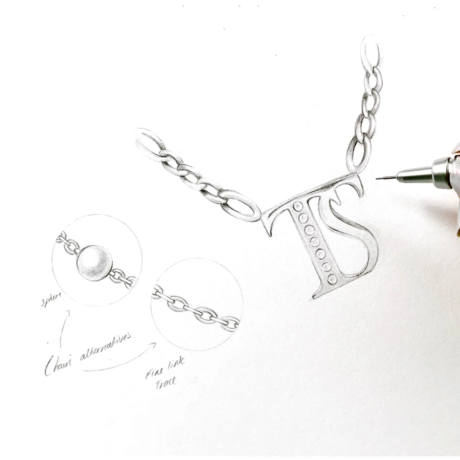 Double Initial Crystal Bracelet (Silver) - Image 5