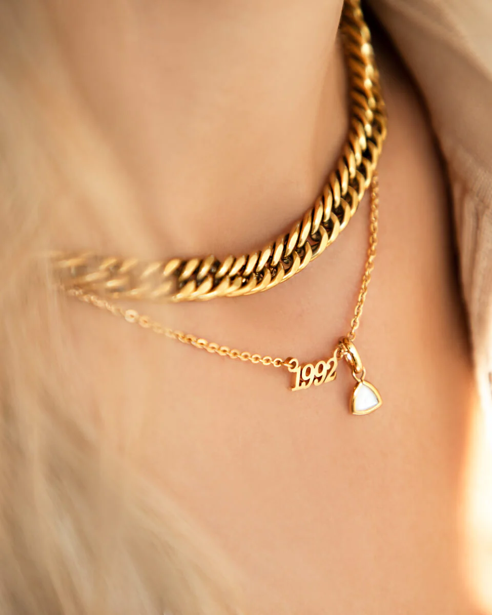 Editorial Date Necklace (Gold) - Image 3
