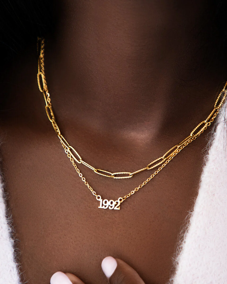 Editorial Date Necklace (Gold) - Image 4