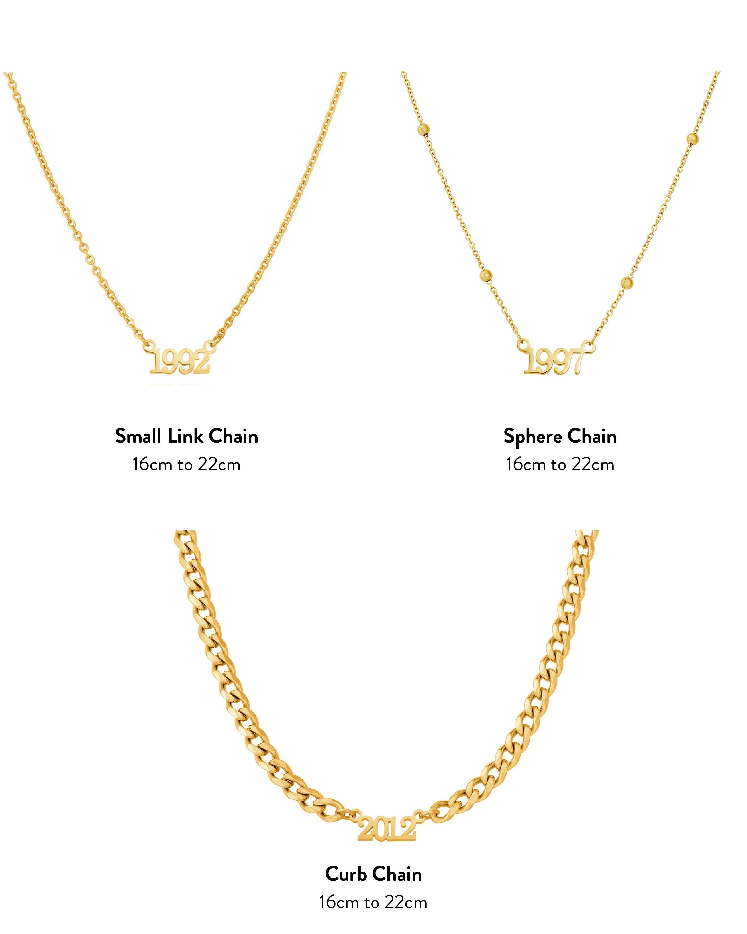 Editorial Date Necklace (Gold) - Image 6