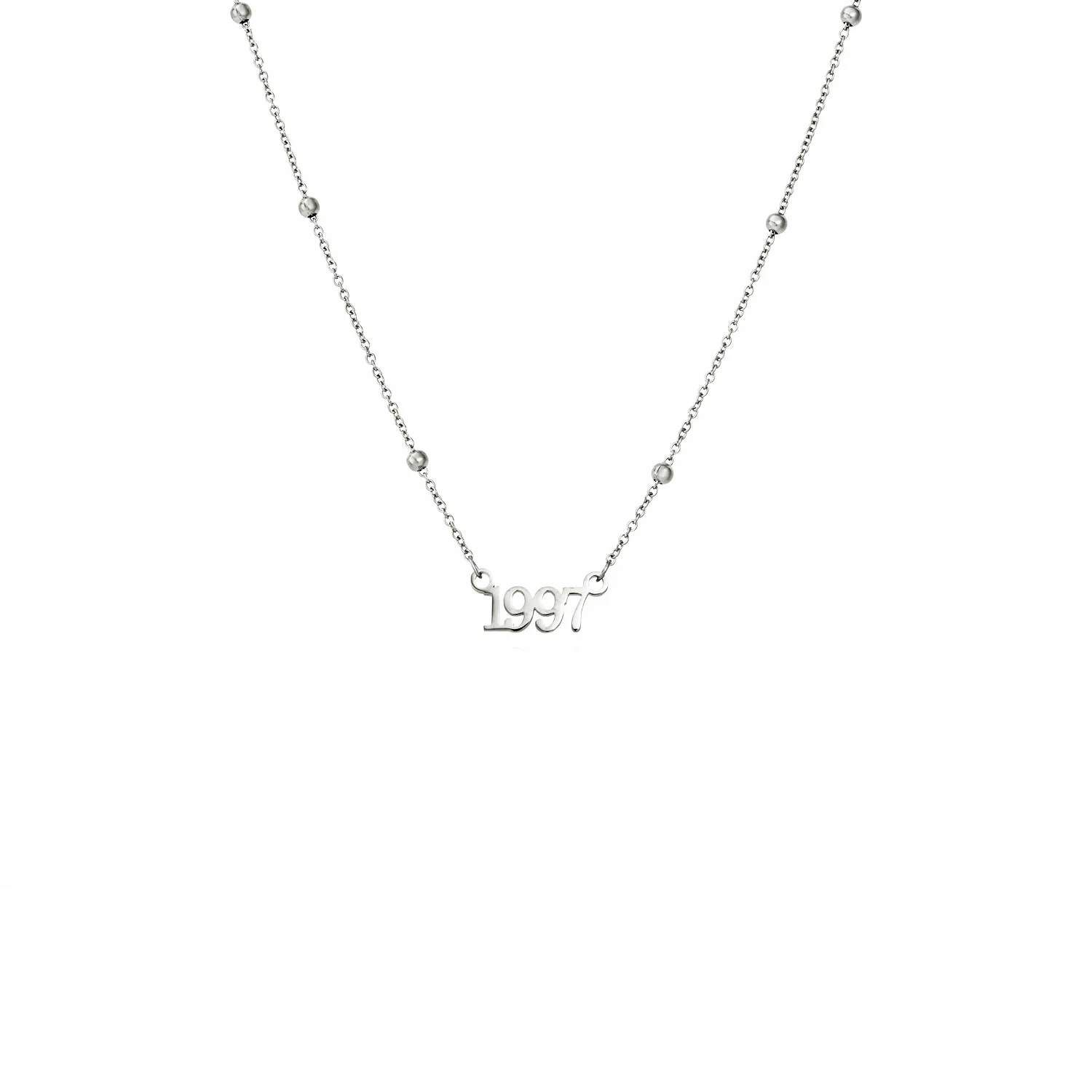 Editorial Date Necklace (Silver) - Image 11