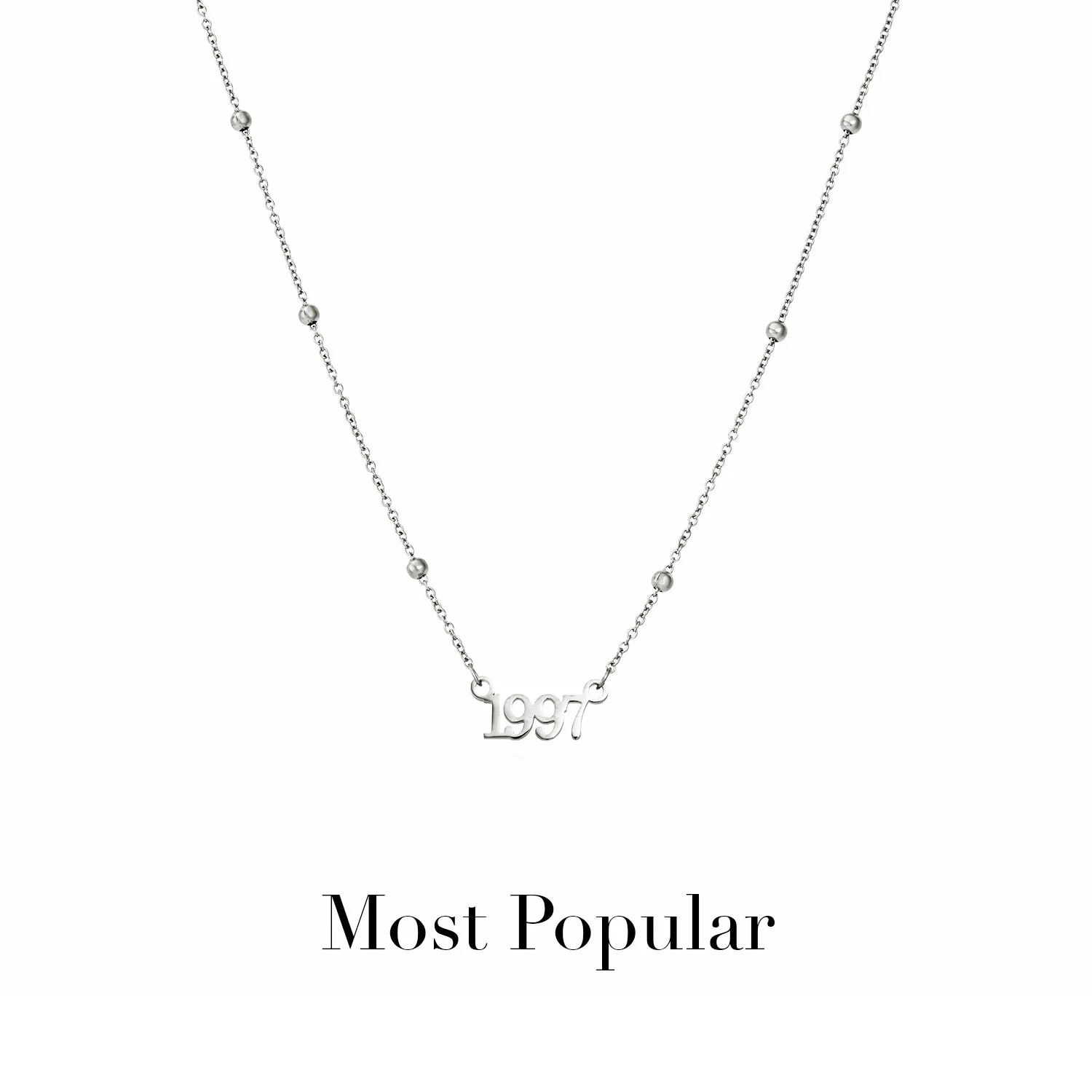Editorial Date Necklace (Silver) - Image 13