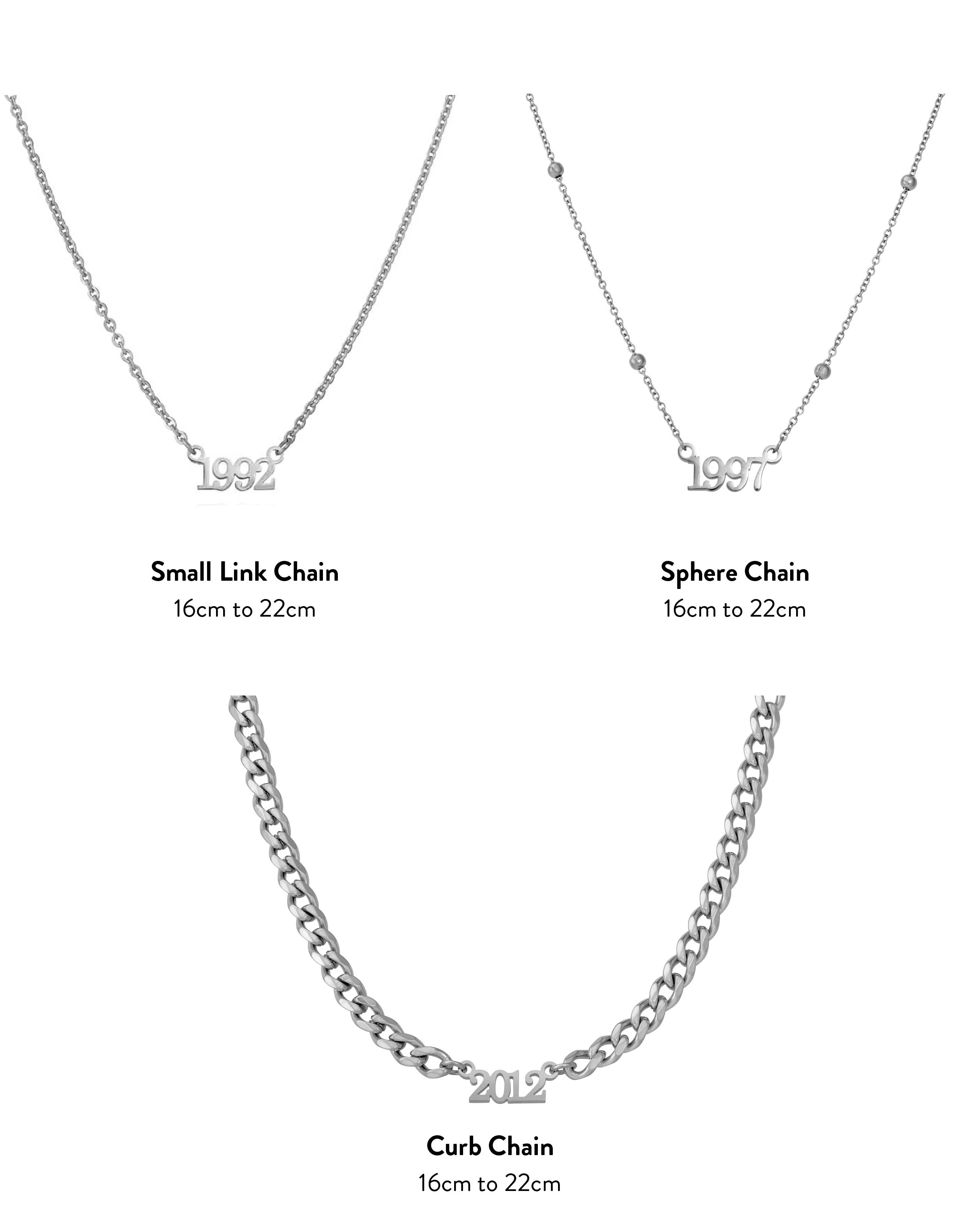 Editorial Date Necklace (Silver) - Image 5