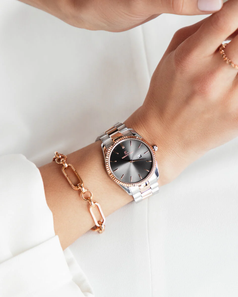 Figaro Chain Bracelet (Rose Gold) - Image 3