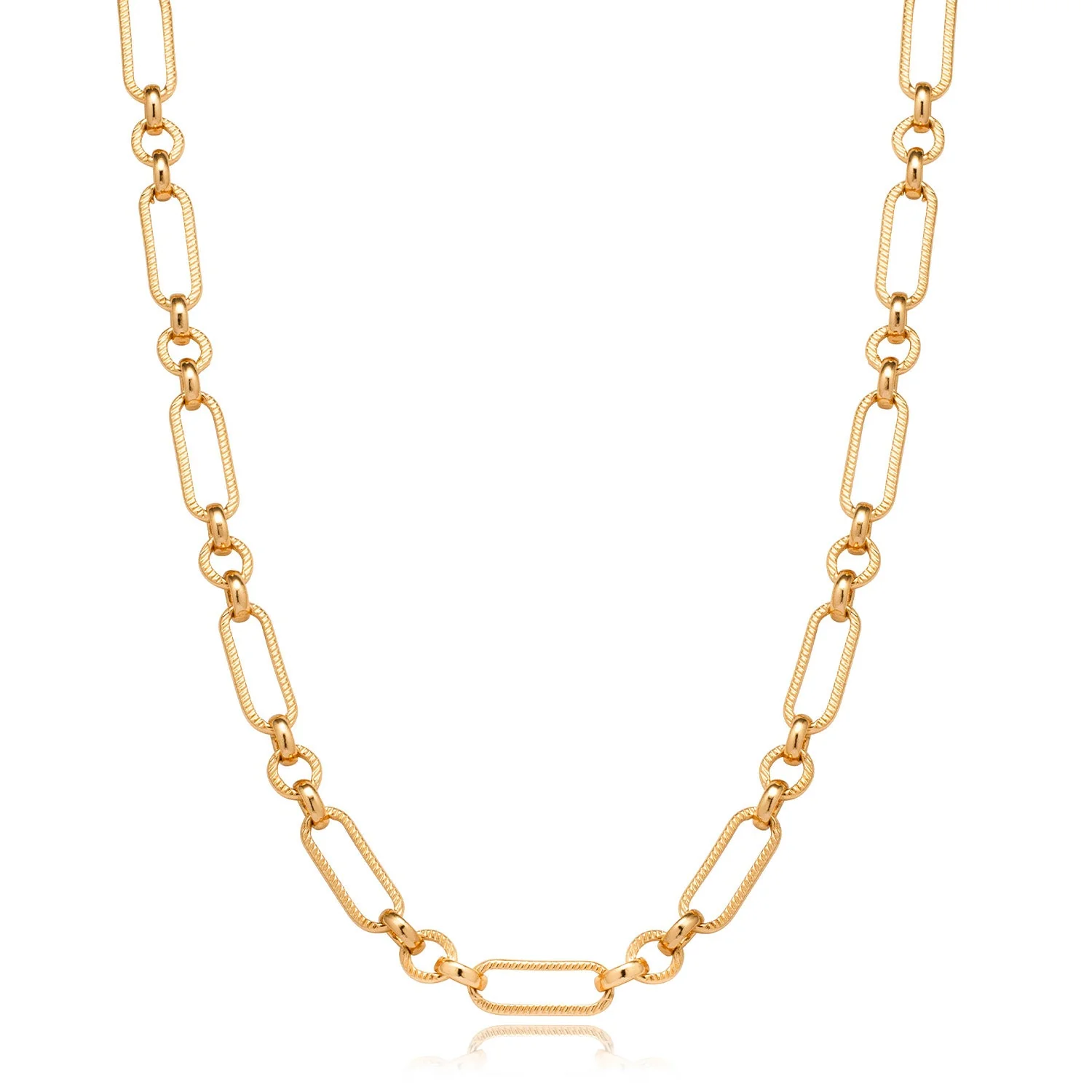Figaro Chain Necklace (Gold) - Image 8