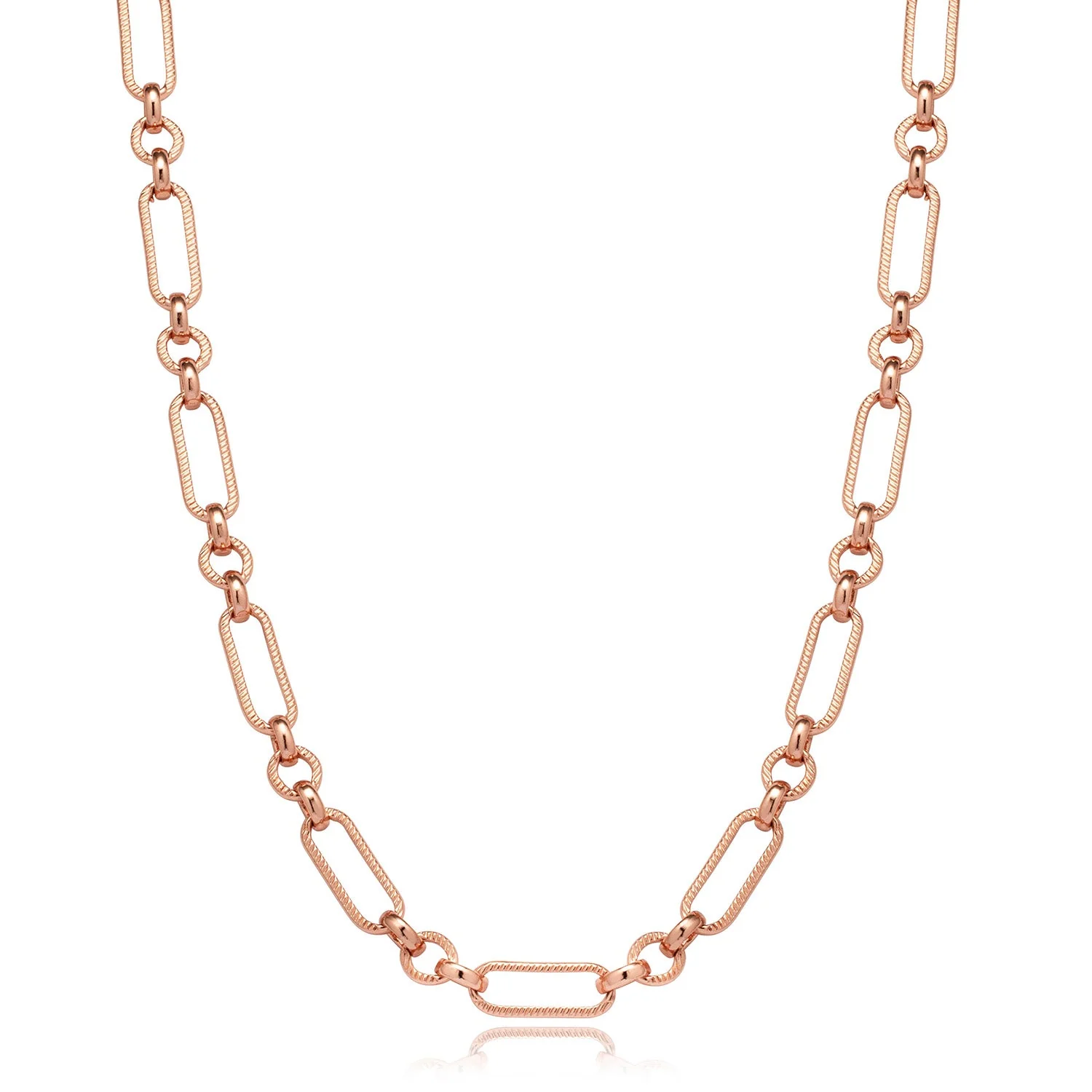 Figaro Chain Necklace (Rose Gold) - Image 7