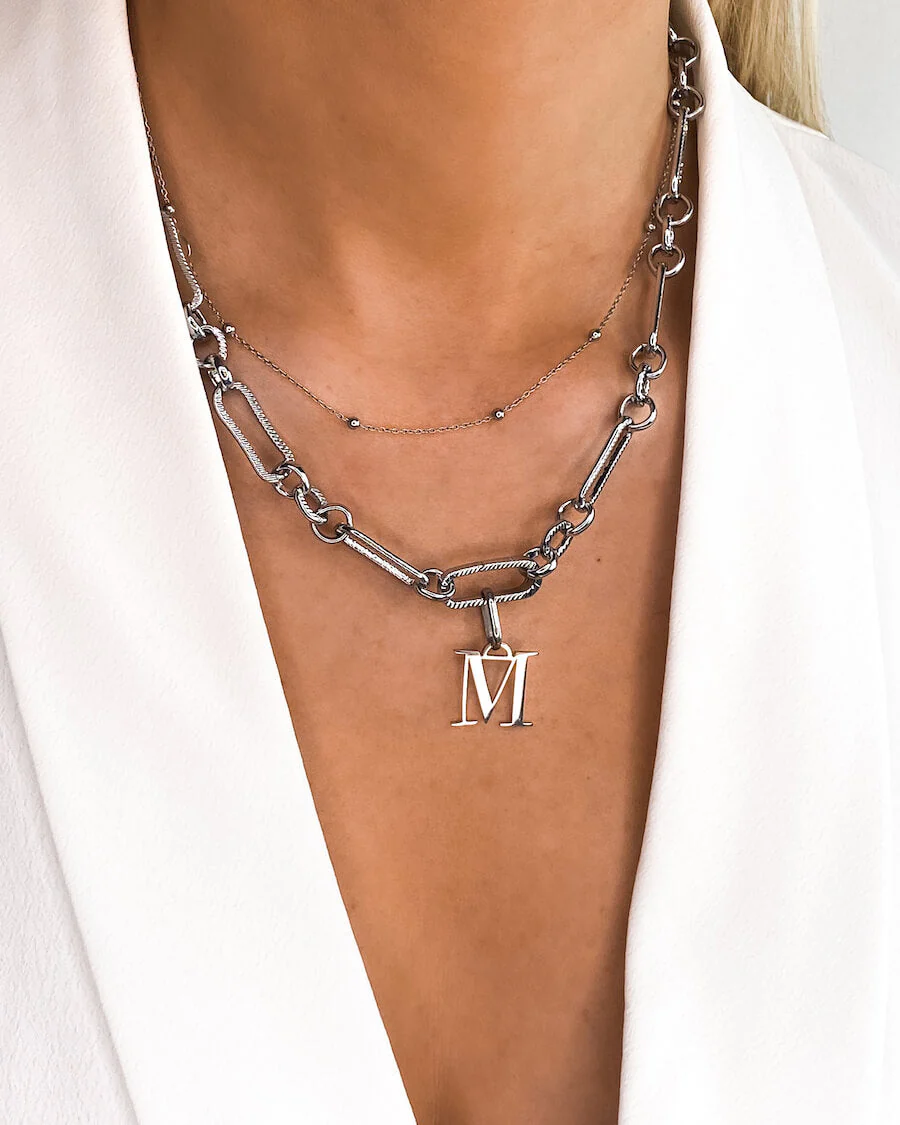 Figaro Chain Necklace (Silver) - Image 3