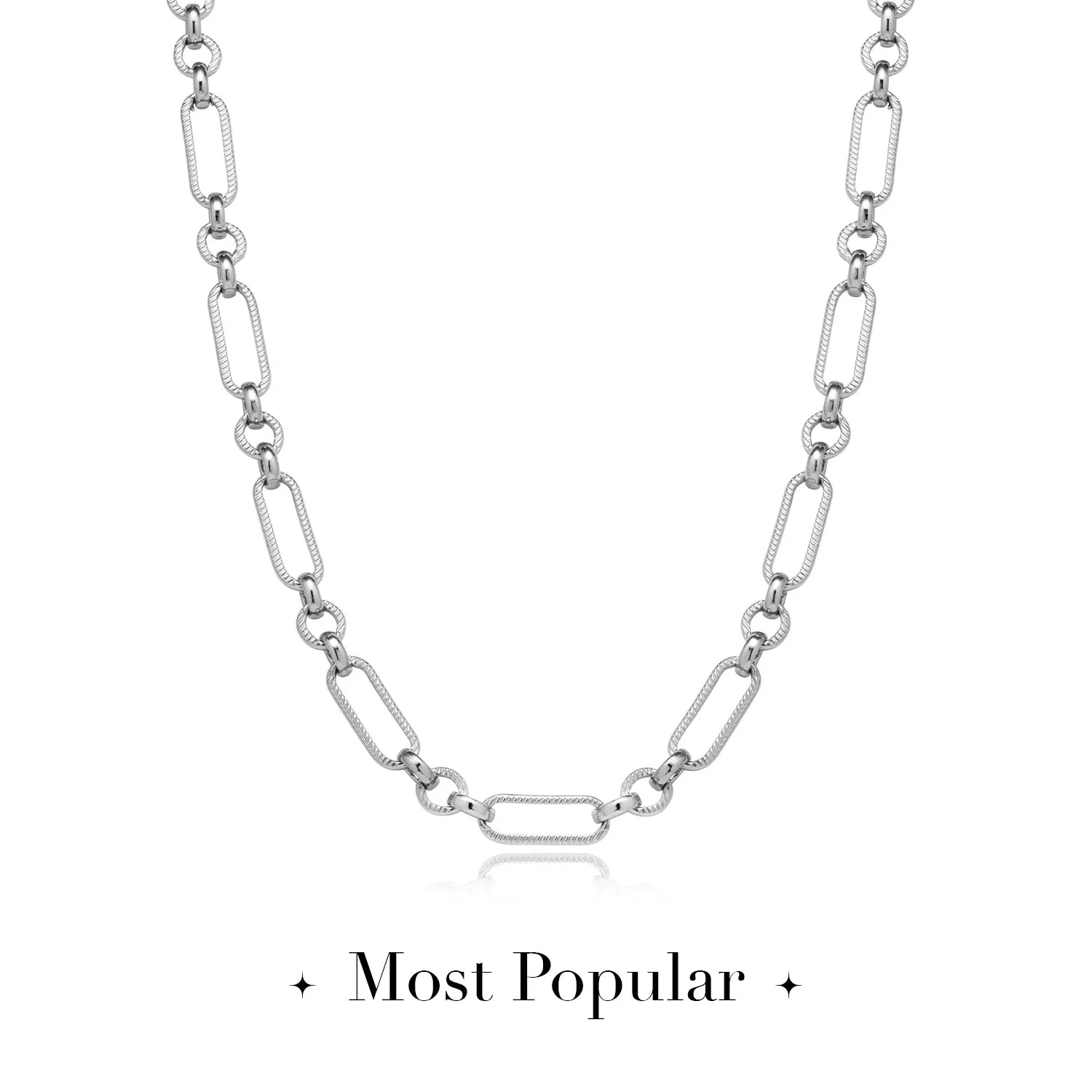Figaro Chain Necklace (Silver) - Image 5