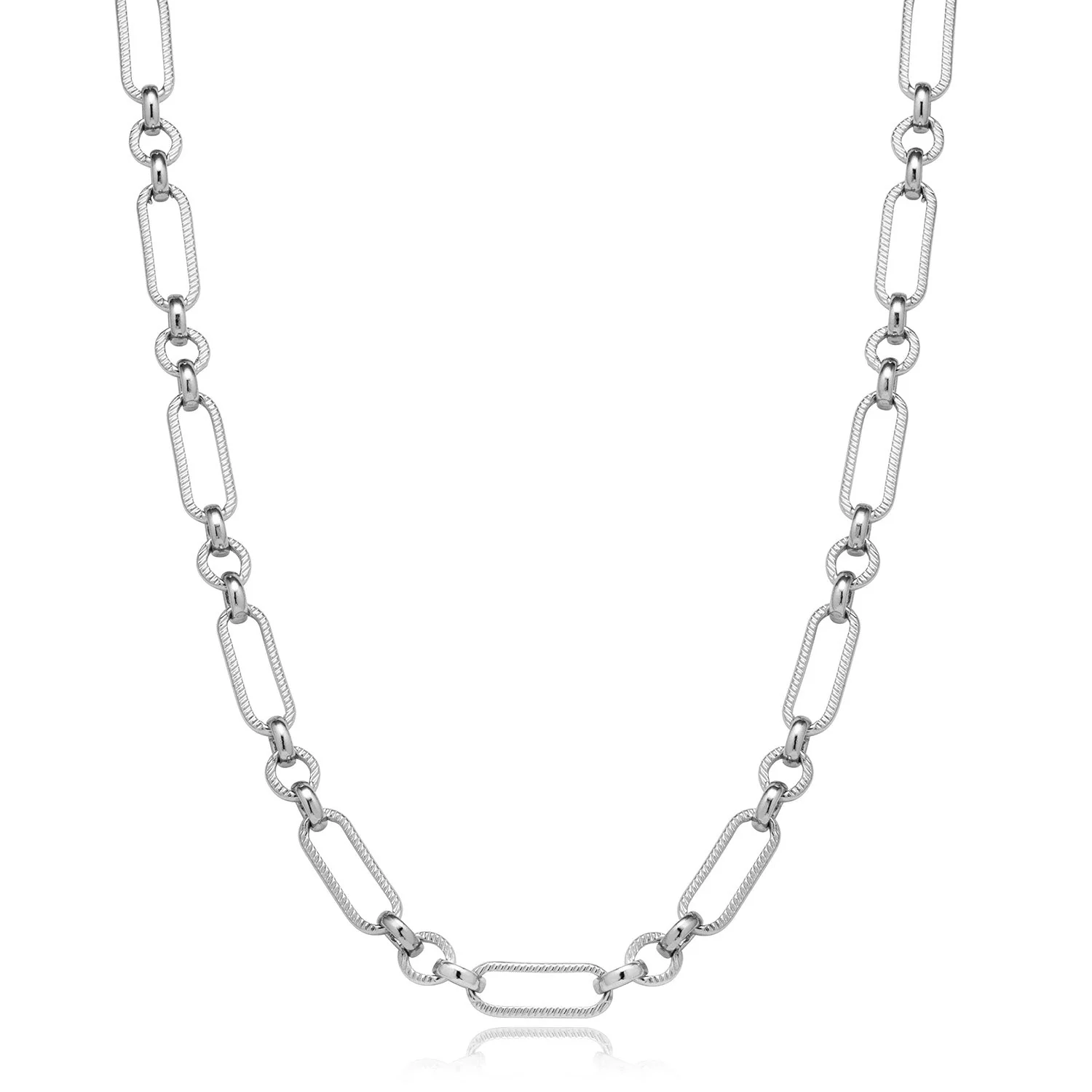 Figaro Chain Necklace (Silver) - Image 6