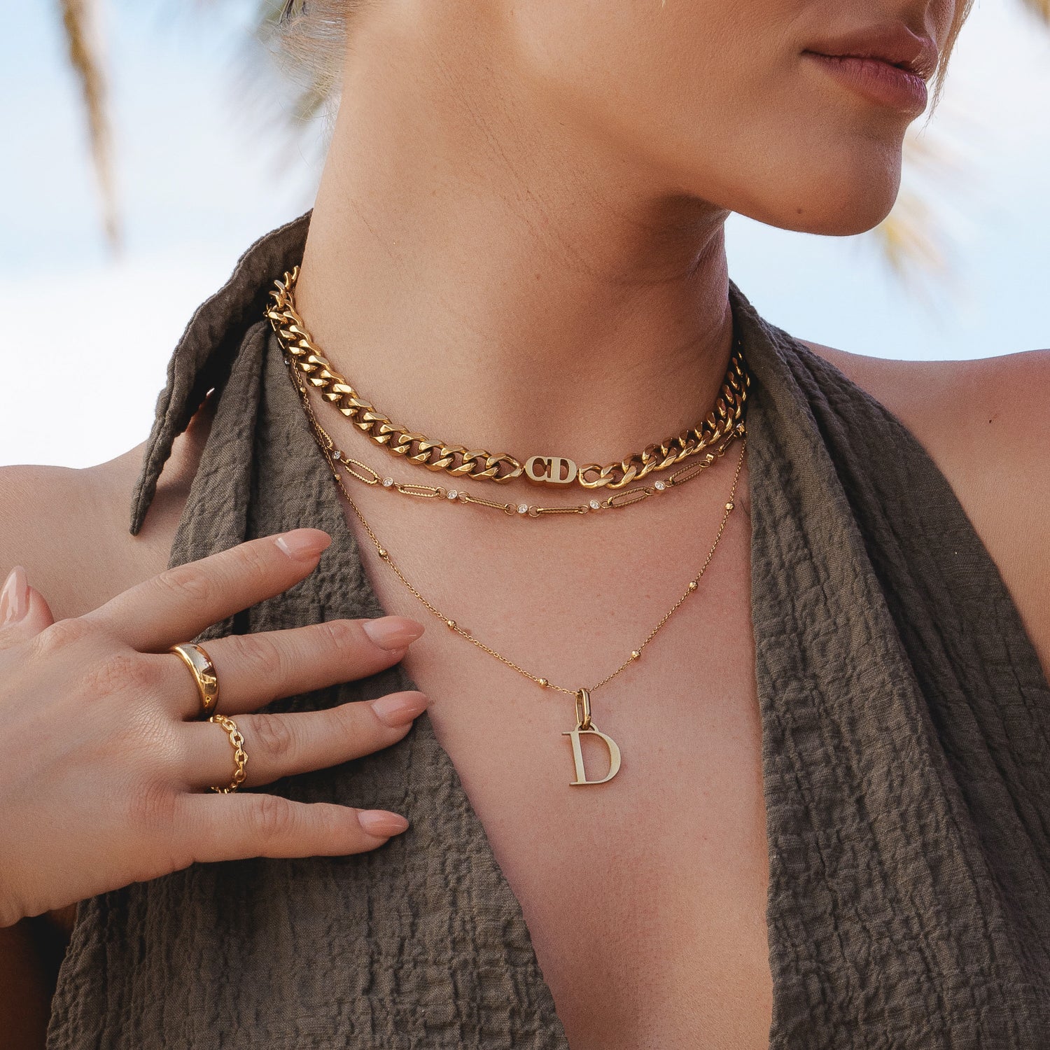 Initial Necklace (Gold) - Image 6