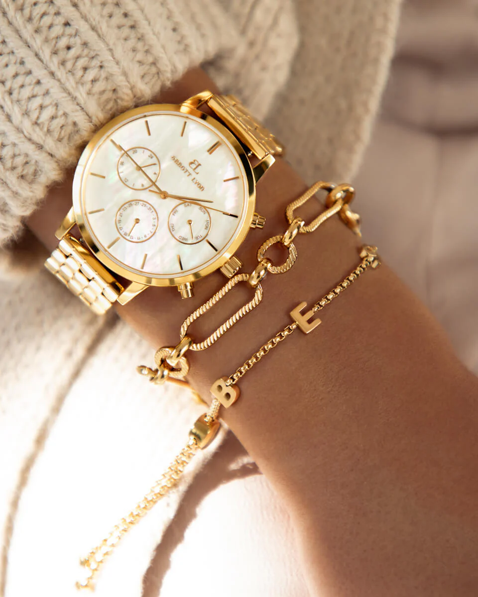 Gold Pearl Link Nueva 40 Watch - Image 4