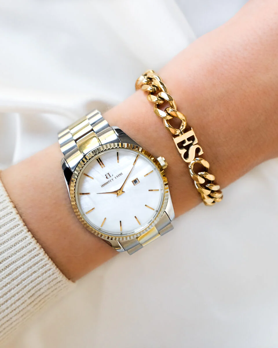 Initial Curb Bracelet (Gold) - Image 3