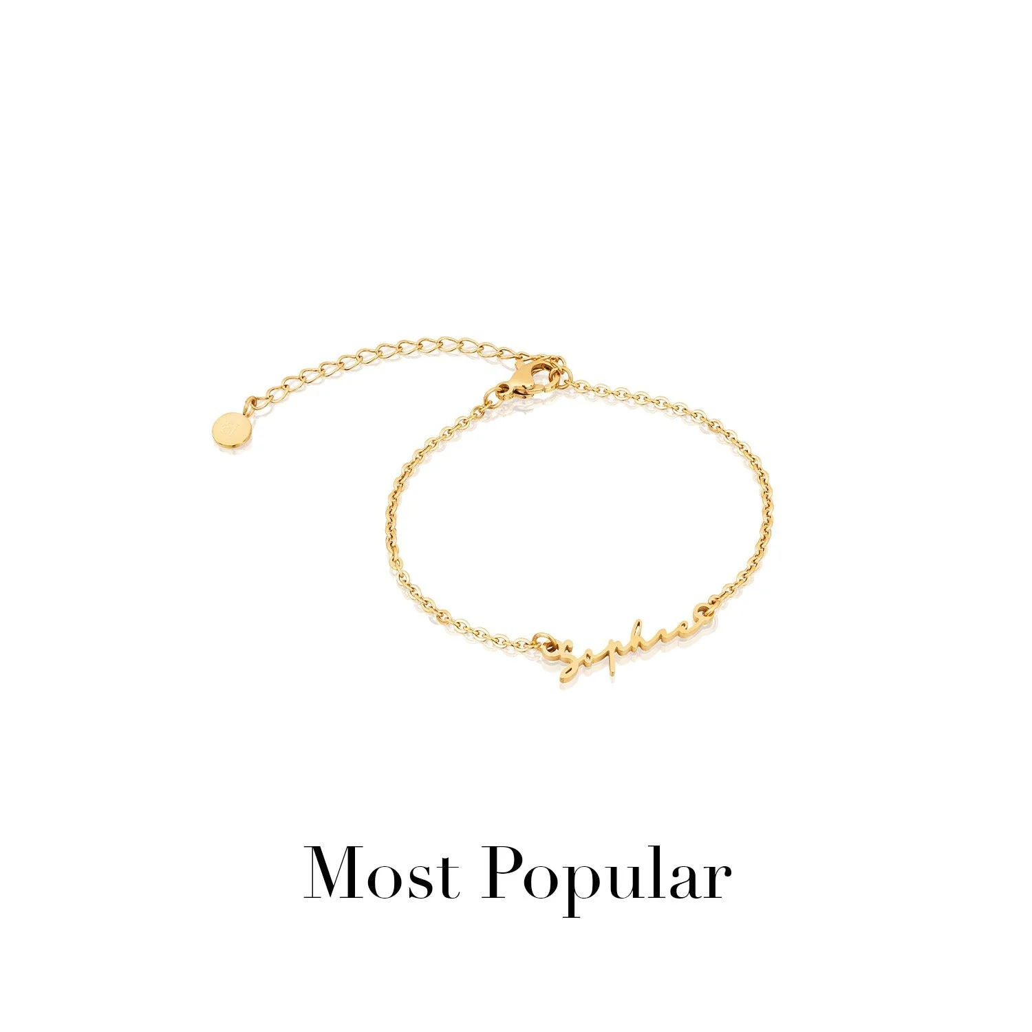 Mini Signature Name Bracelet (Gold) - Image 14