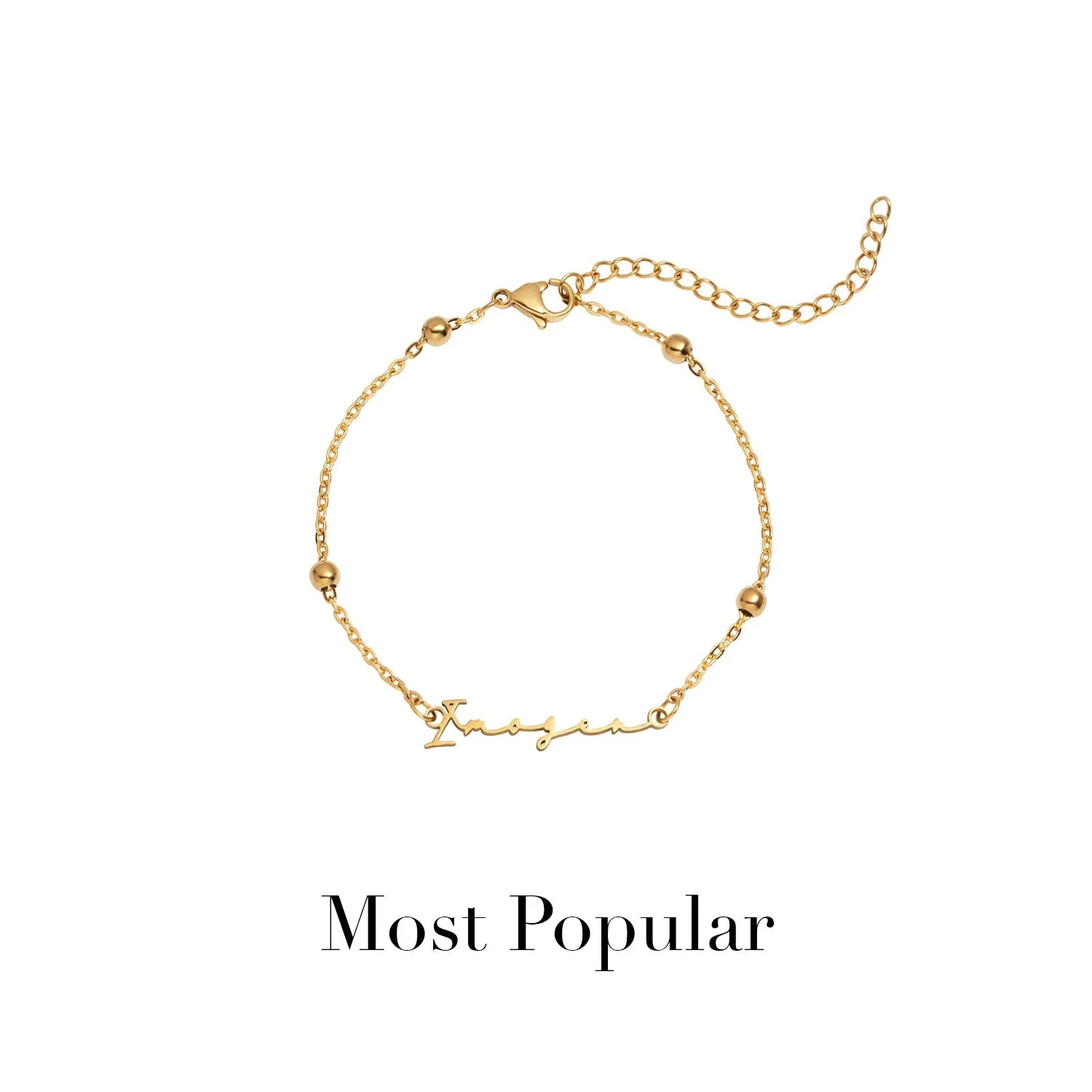 Mini Signature Name Bracelet (Gold) - Image 17