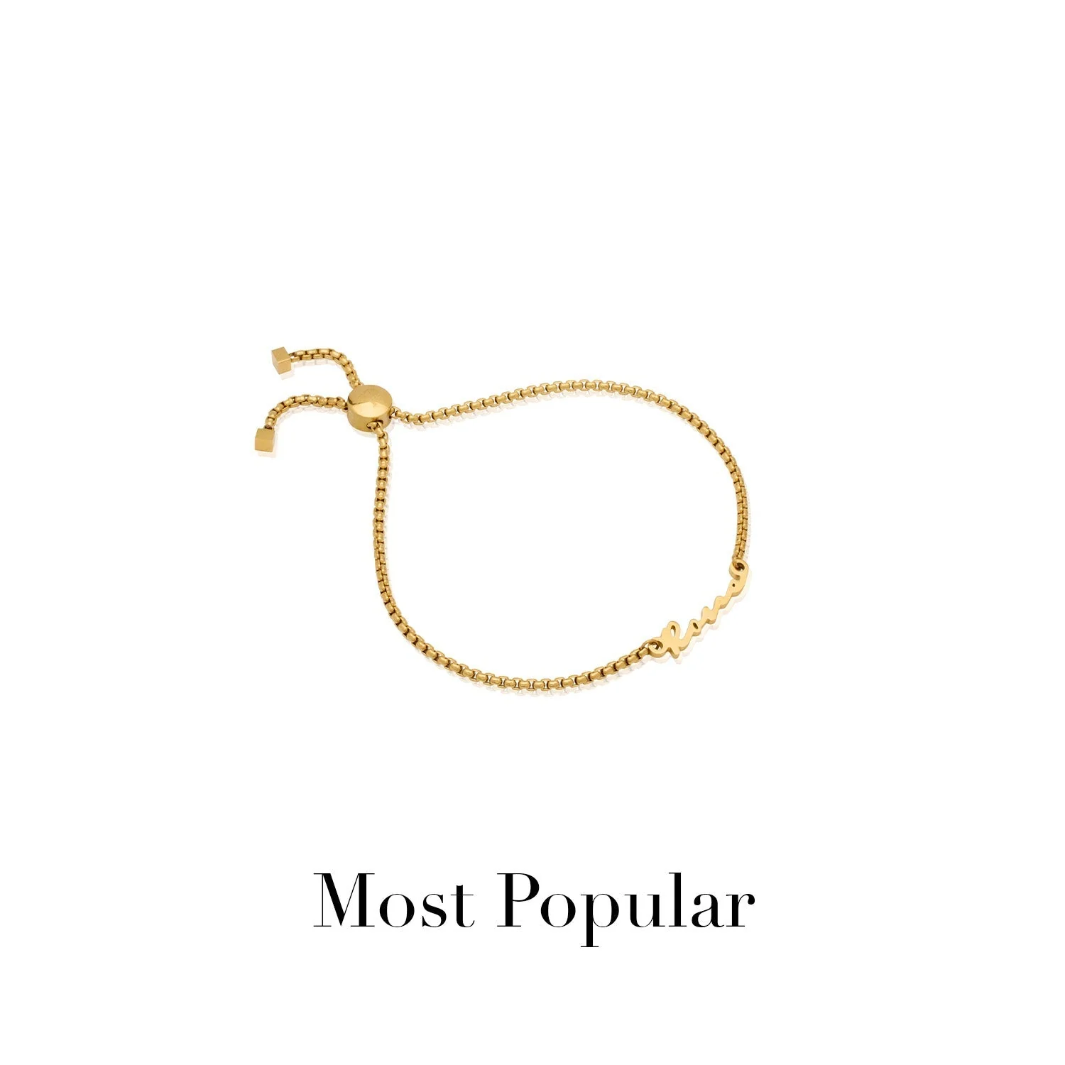 Mini Signature Name Bracelet (Gold) - Image 18