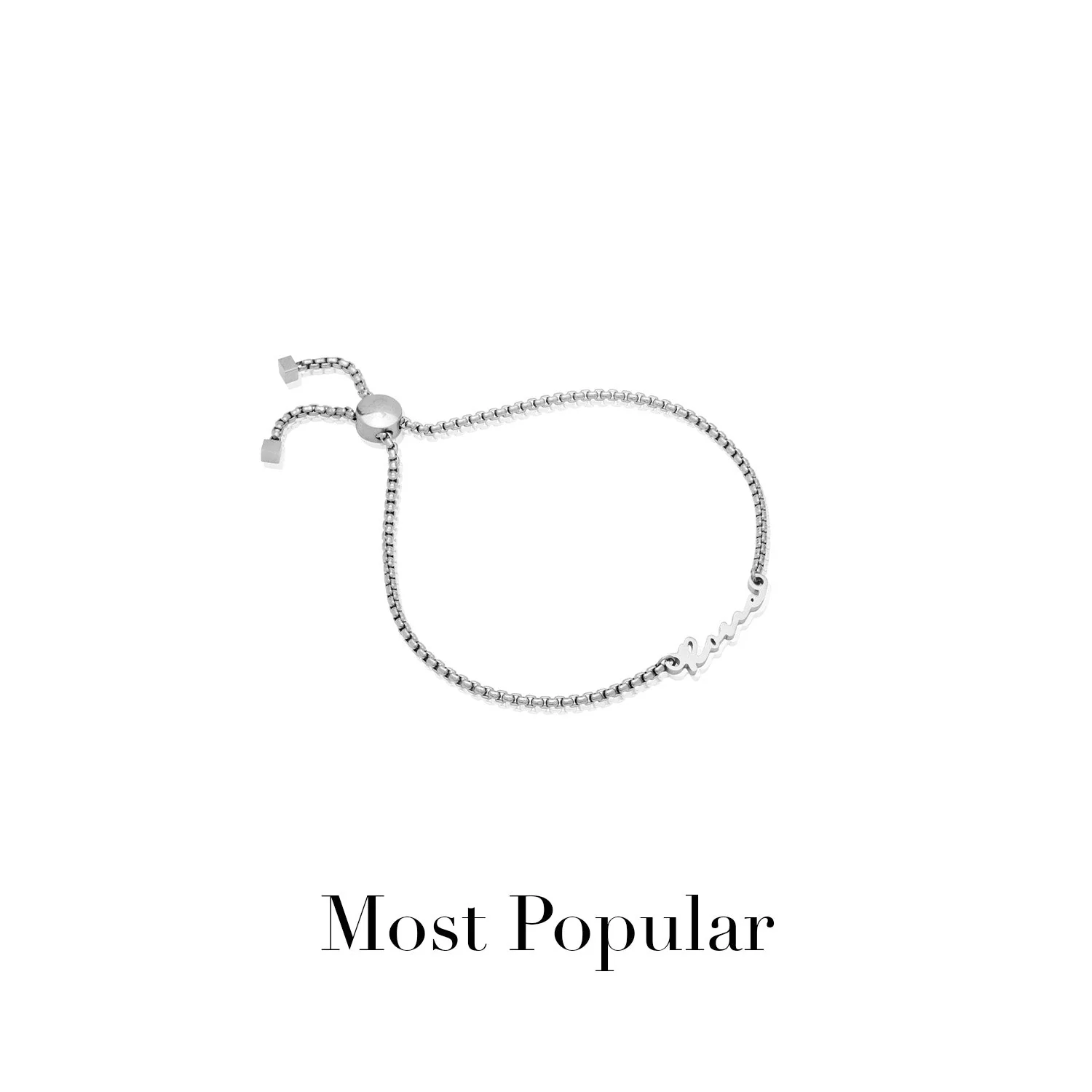 Mini Signature Name Bracelet (Silver) - Image 13