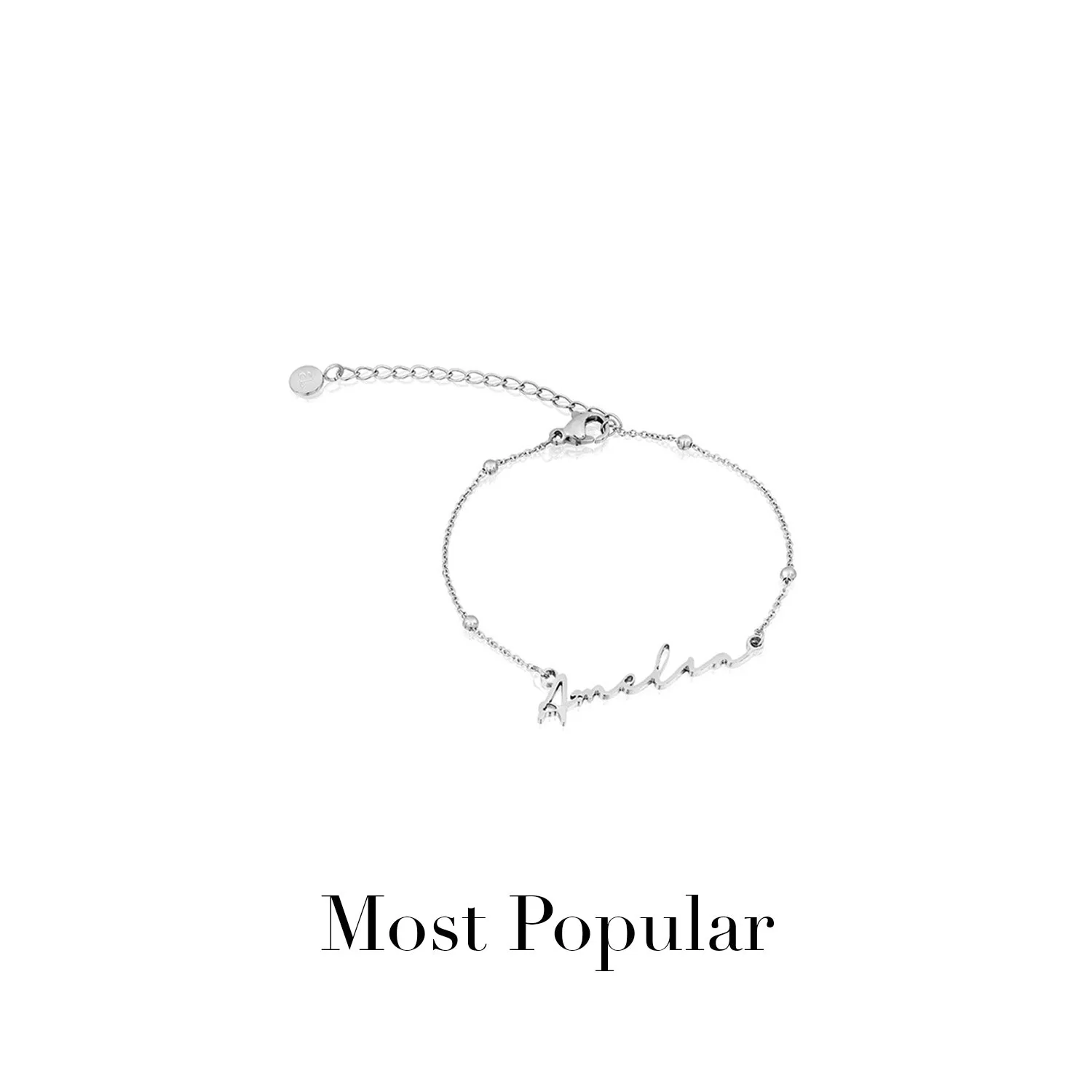 Mini Signature Name Bracelet (Silver) - Image 19