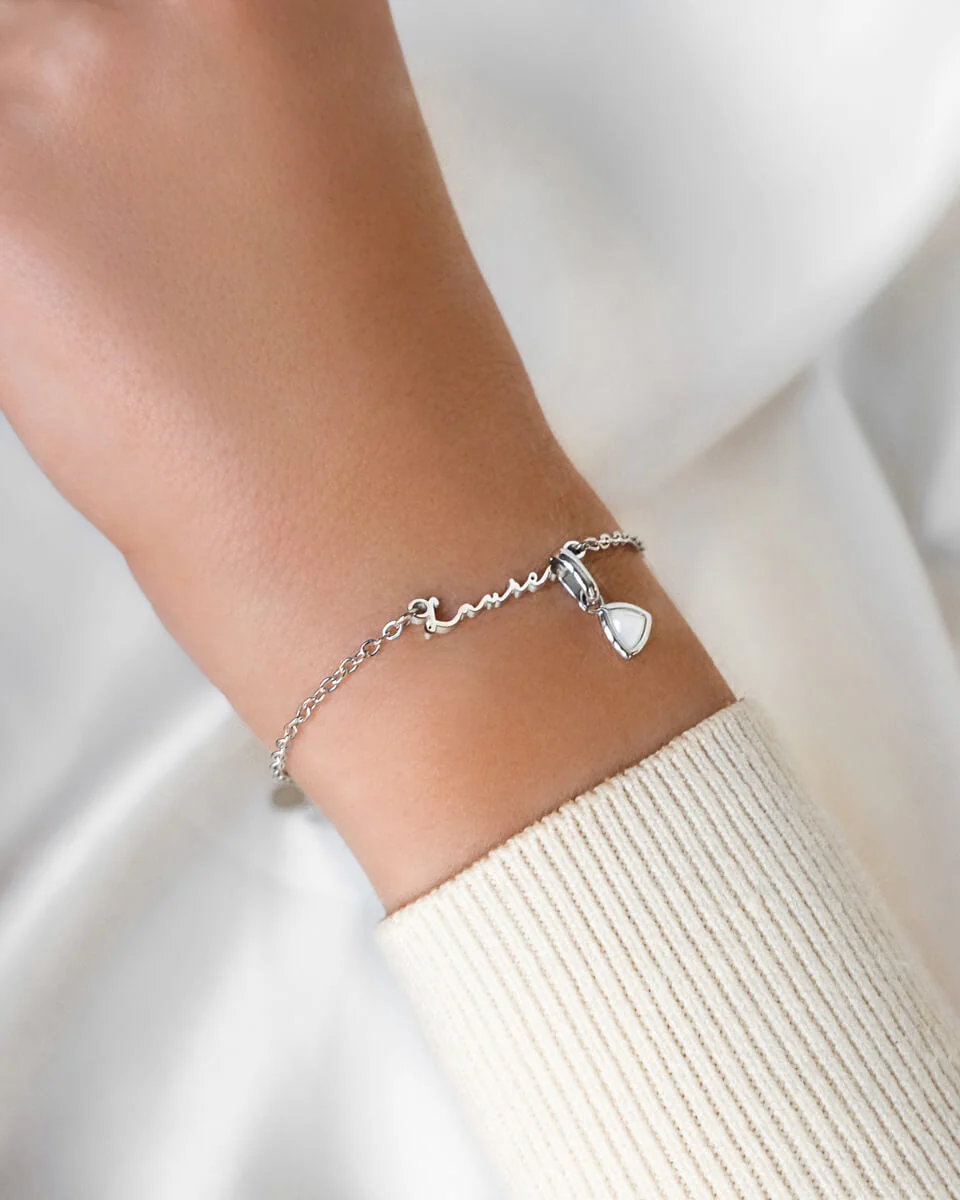 Mini Signature Name Bracelet (Silver) - Image 3