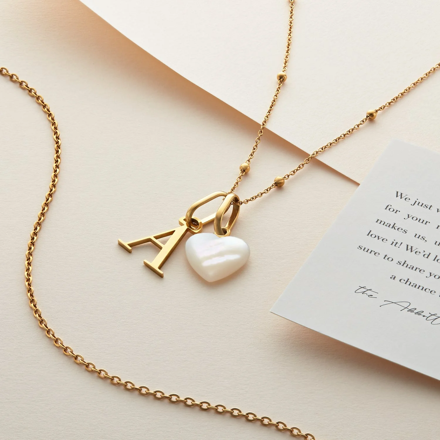 Personalised Initial & Birthstone Necklace (Gold) - Image 6