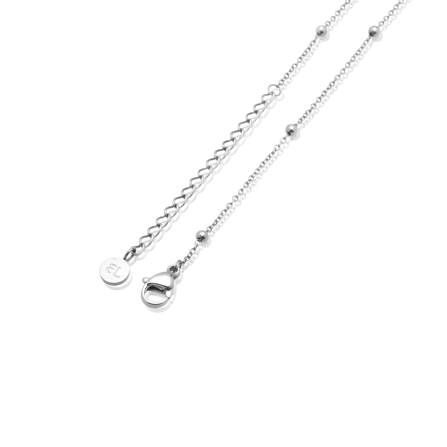 Personalised Initial & Birthstone Necklace (Silver) - Image 6