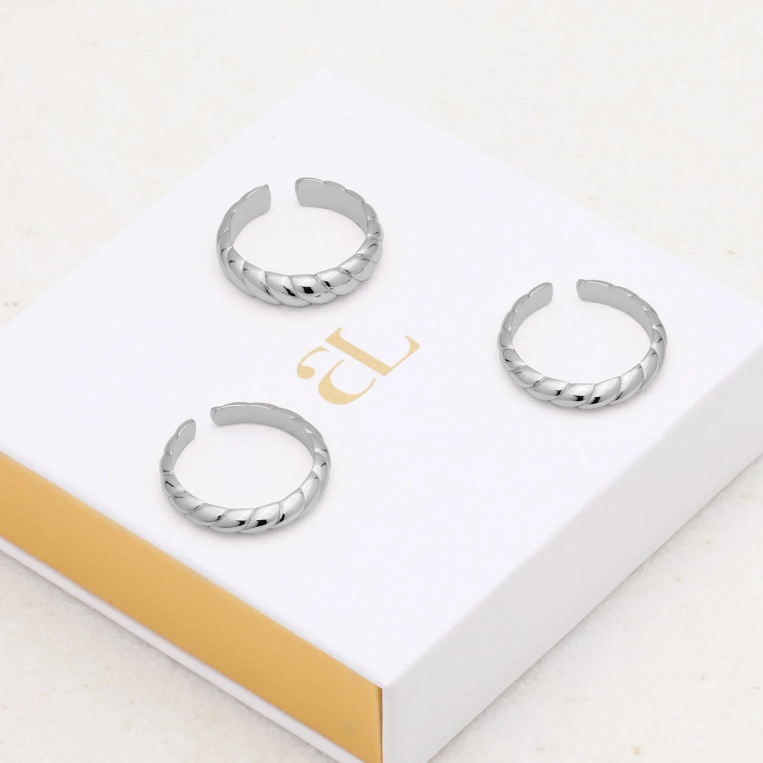 Rope Ring Stack (Silver) - Image 4