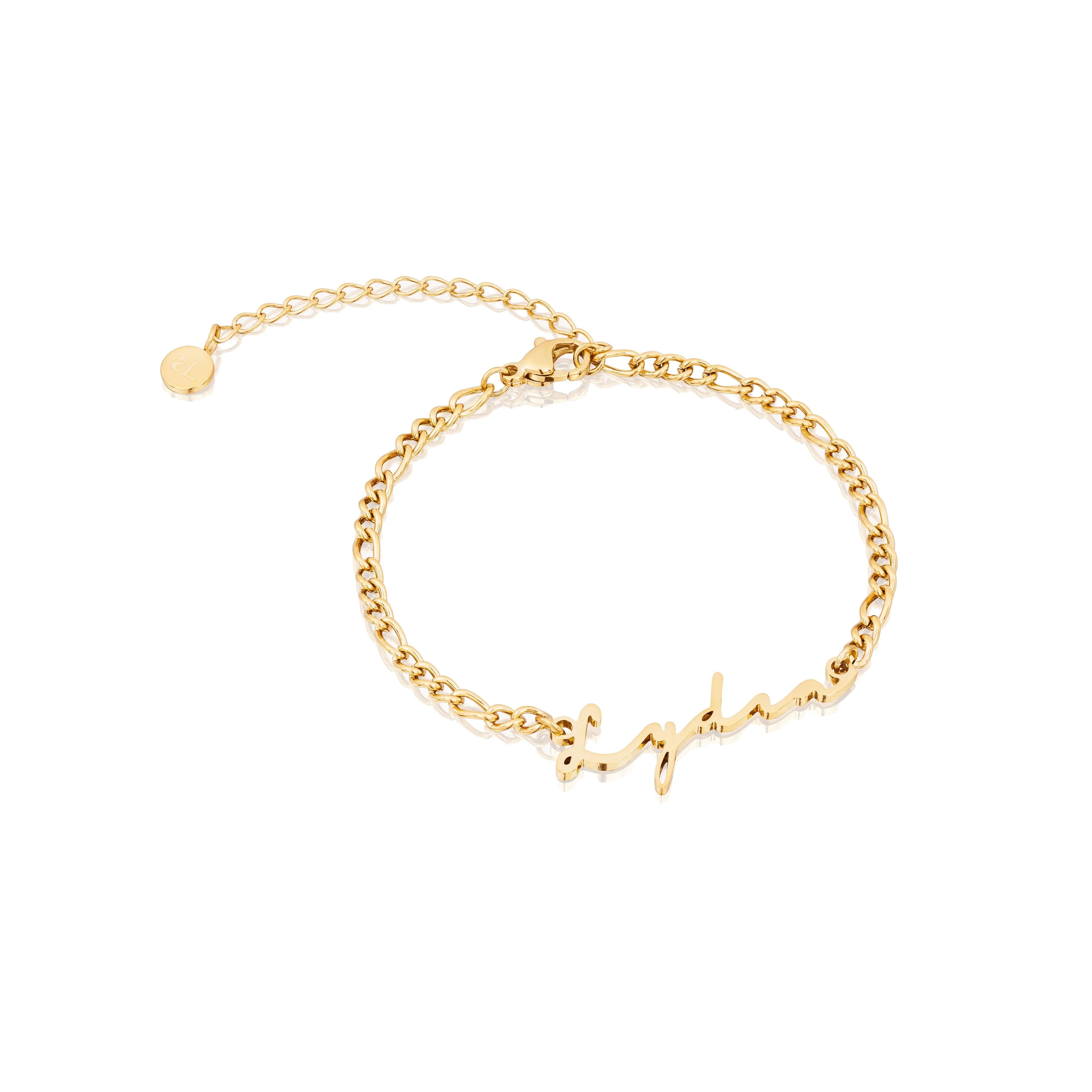 Signature Name Bracelet (Gold) - Image 8