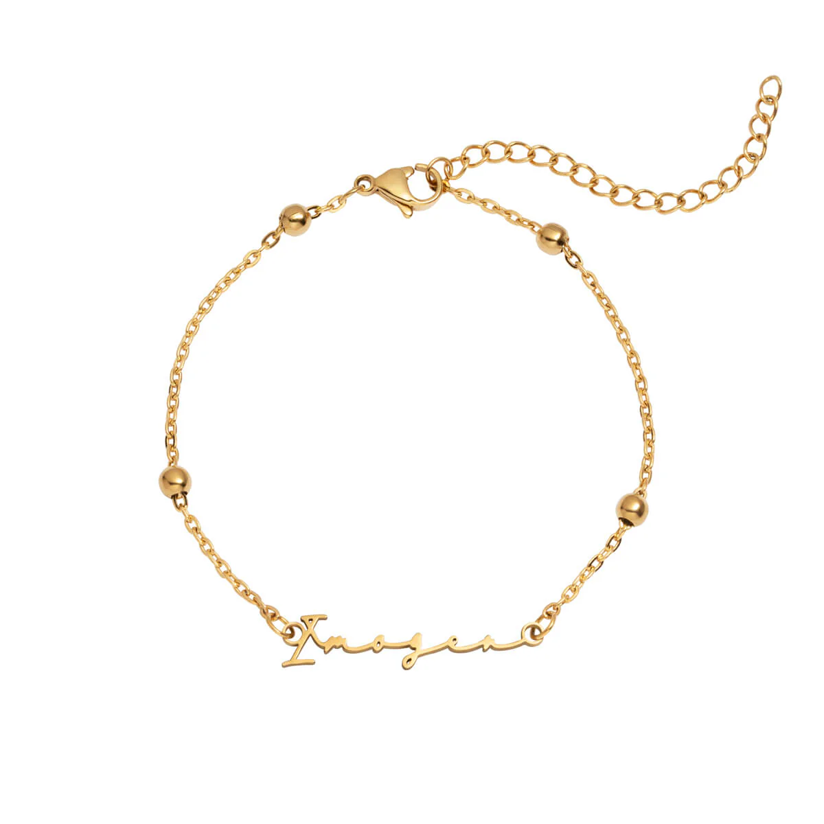 Signature Name Bracelet (Gold) - Image 9