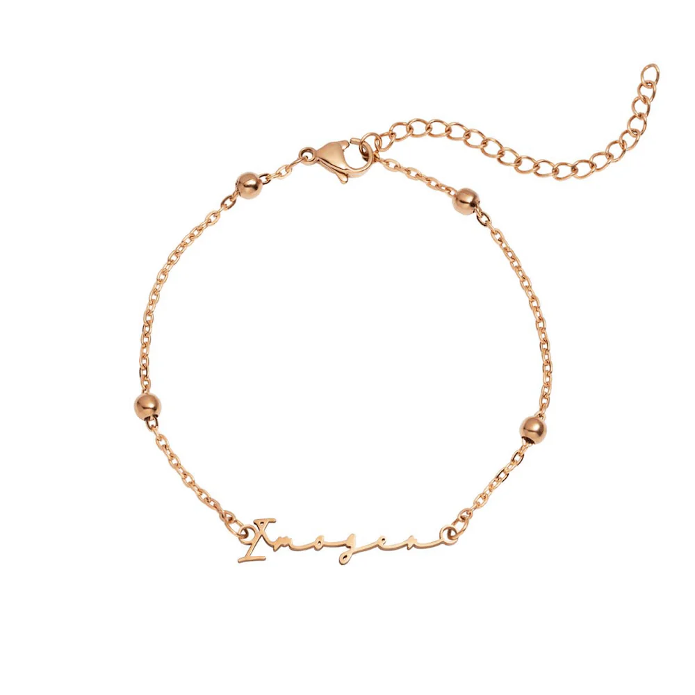 Signature Name Bracelet (Rose Gold) - Image 9