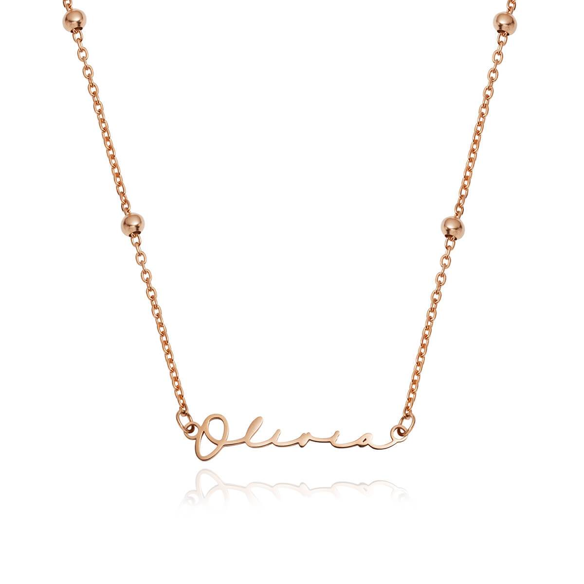 Signature Name Necklace (Rose Gold) - Image 7
