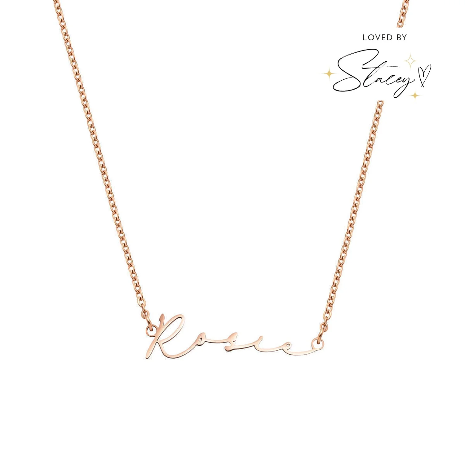 Signature Name Necklace (Rose Gold) - Image 9