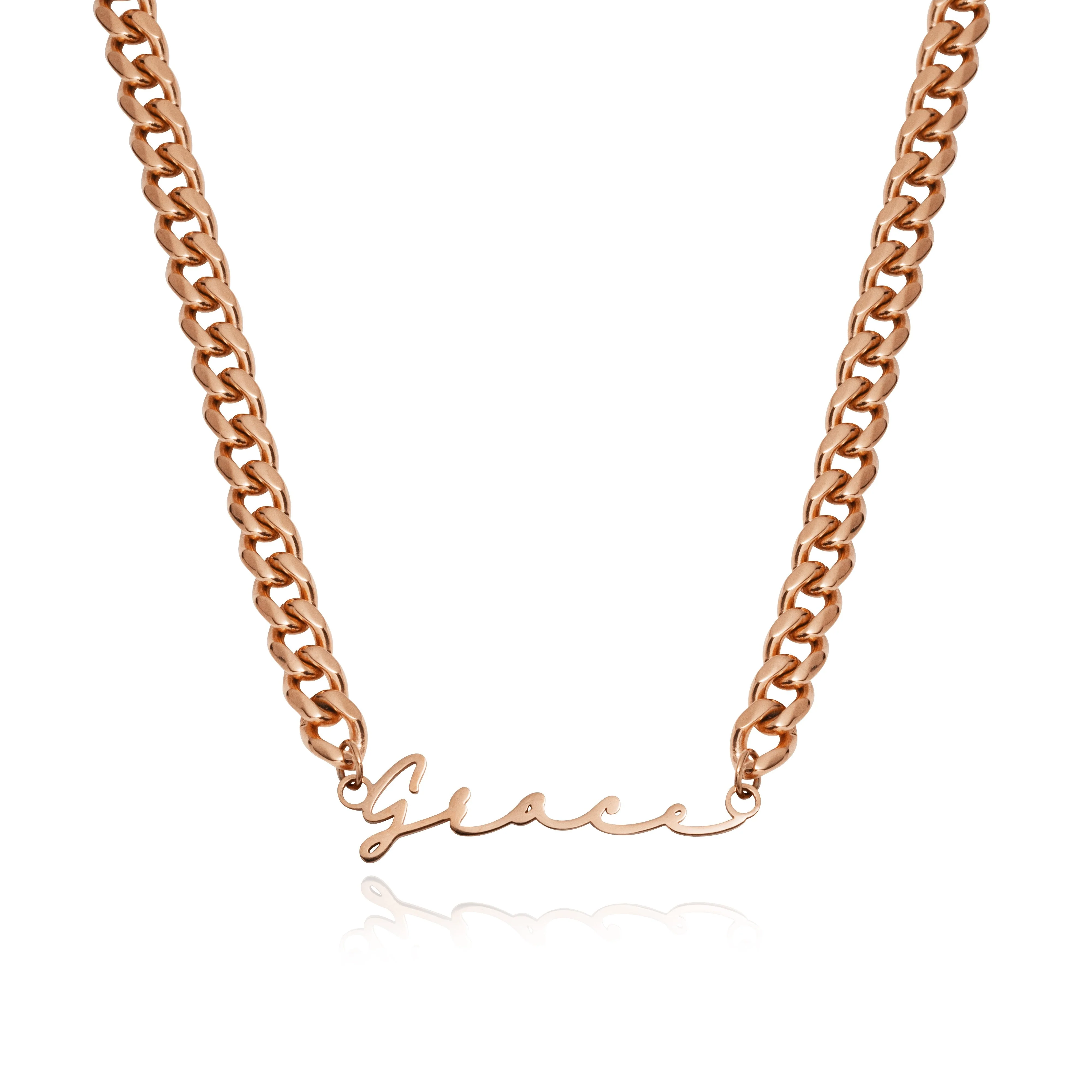 Signature Name Necklace (Rose Gold) - Image 12