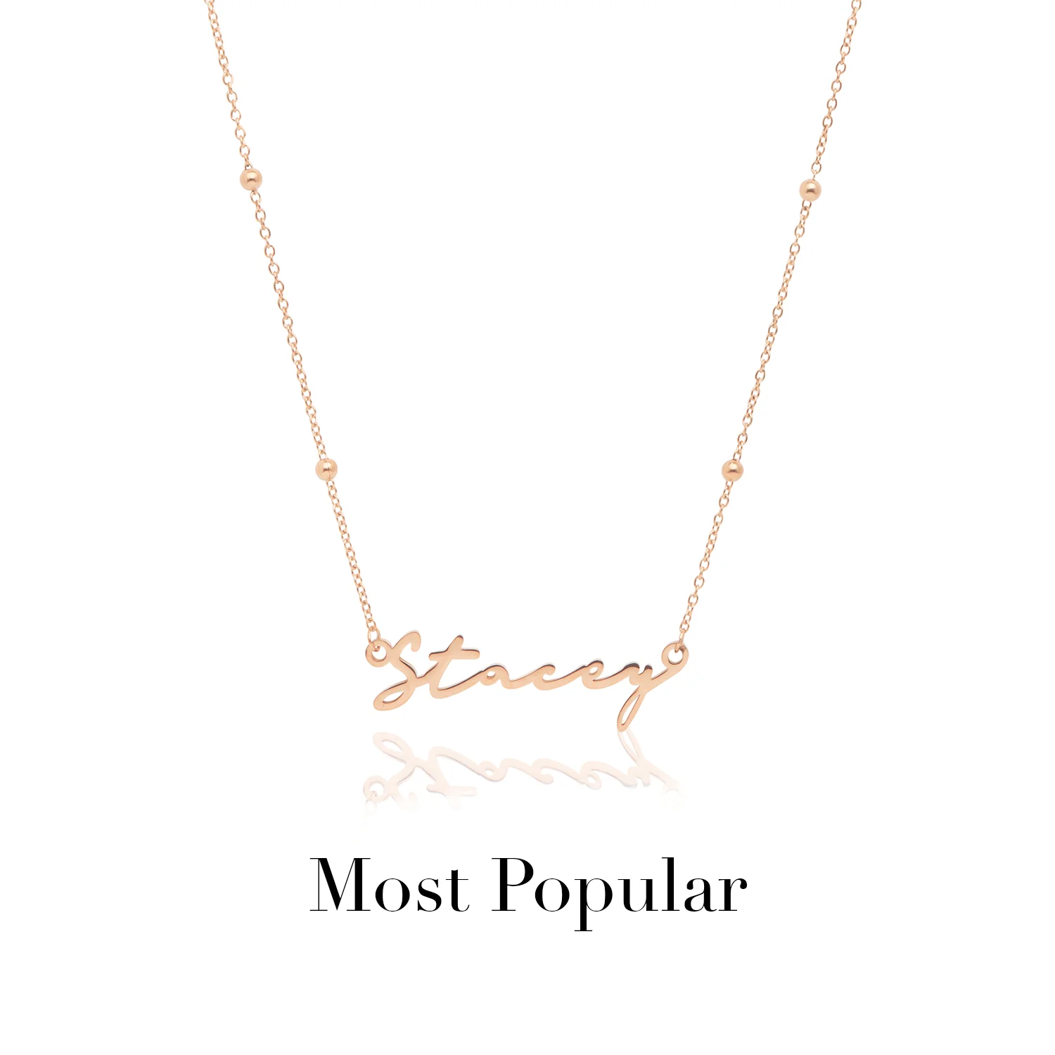 Signature Name Necklace (Rose Gold) - Image 34