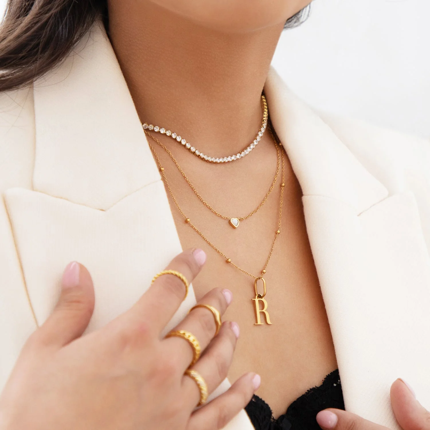 Sphere Chain Necklace (Gold) - Image 4