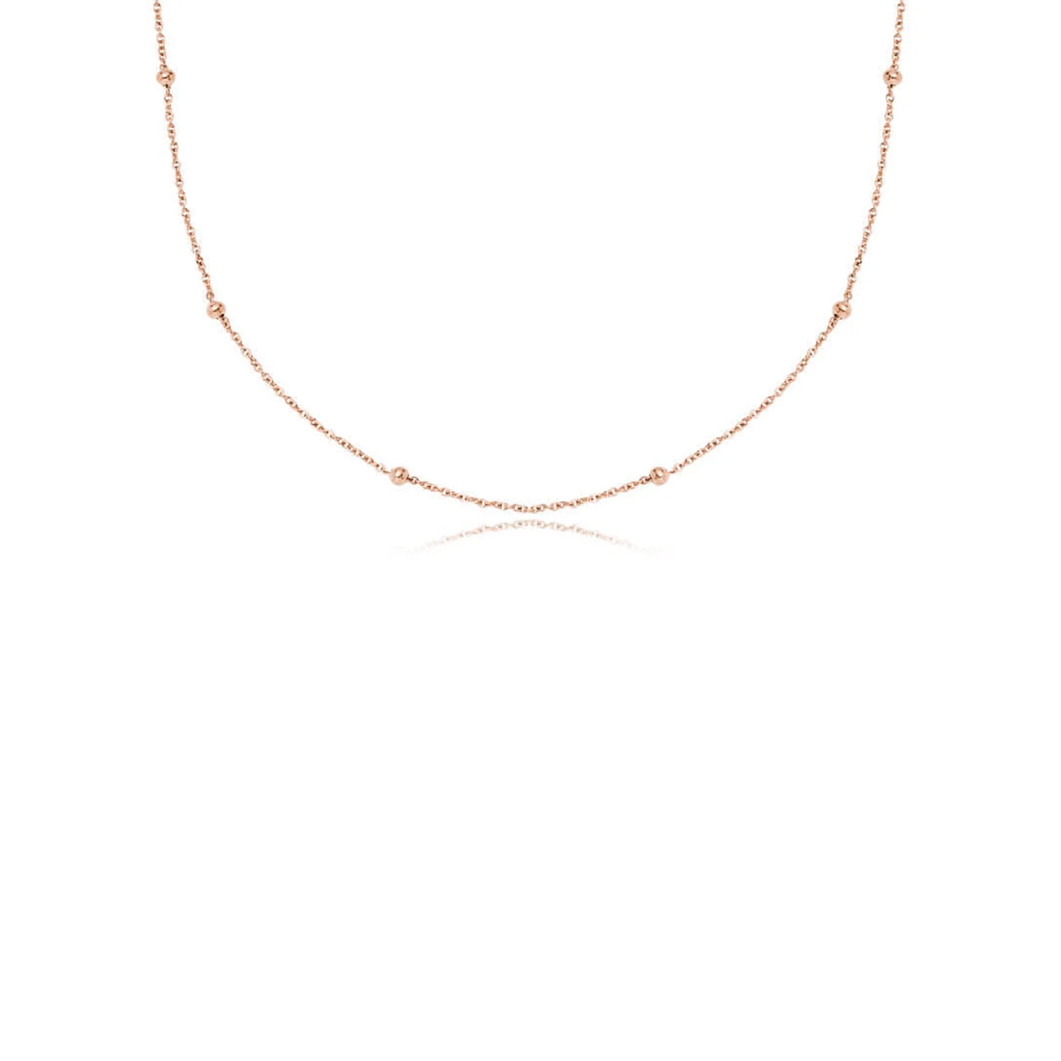 Sphere Chain Necklace (Rose Gold) - Image 5