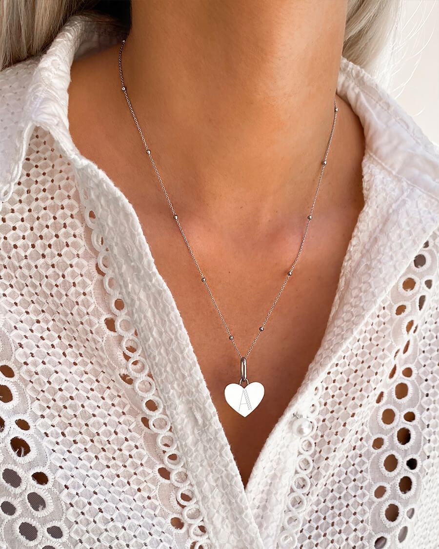 Sphere Chain Necklace (Silver) - Image 6